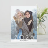 Bonne année 2024 Carte de vacances photo moderne (Debout devant)