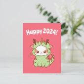 Bonne année 2024 Carte postale Année du dragon (Debout devant)