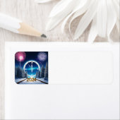 Bonne année 2024 étiquette de adresse (En situation)