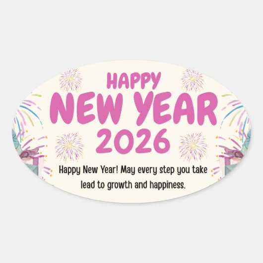 Bonne année 2026 Autocollant (Devant)