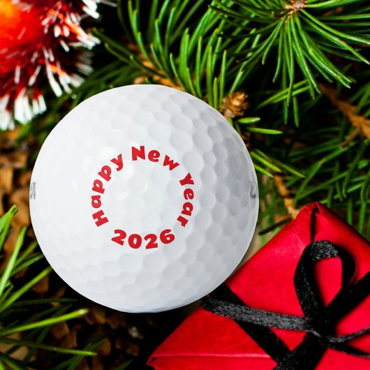 Bonne année 2026 balles de golf