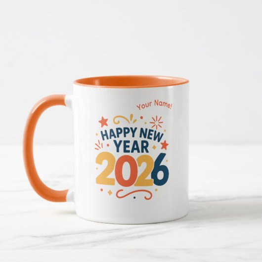 Bonne année 2026 Mug Combo Célébration festive (Gauche)