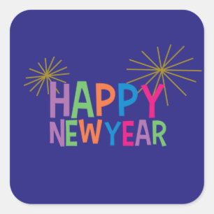 Bonne année avec Sticker Fireworks