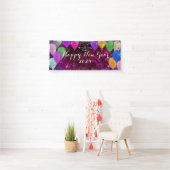 Bonne année Bannière de ballons (En situation)