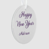 Bonne année calligraphie violette simple minimalis (devant)