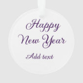 Bonne année calligraphie violette simple minimalis (dos)