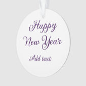 Bonne année calligraphie violette simple minimalis (devant)