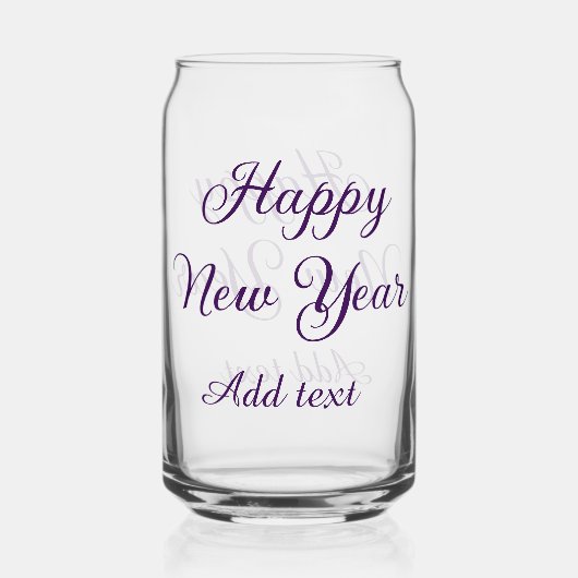 Bonne année calligraphie violette simple minimalis (Recto)