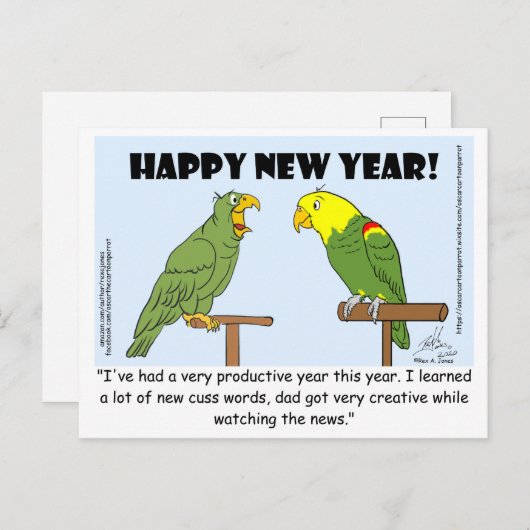 Bonne année ! Carte (Devant / Derrière)