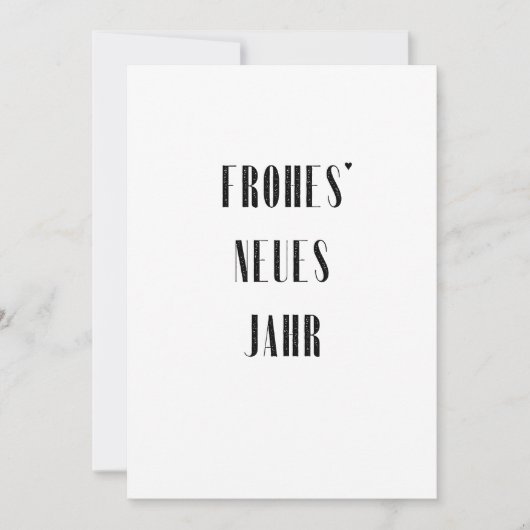 Bonne année - carte de typographie minimaliste (Devant)