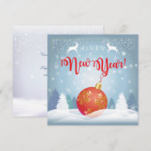 Bonne année ! Carte de voeux 2026 (Devant / Derrière)