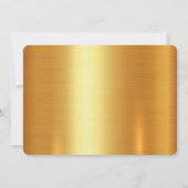 Bonne année carte d'invitation noir et or (Dos)