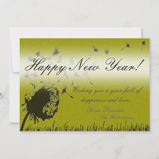 Bonne année - Carte Gold Wish (Devant)