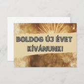 Bonne année Carte Hongroise (Devant / Derrière)