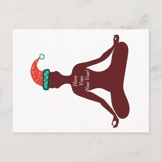 Bonne année Carte photo Yoga (Devant)