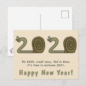 Bonne année Carte postale 2021 Funny Nouvel An Sna (Devant / Derrière)