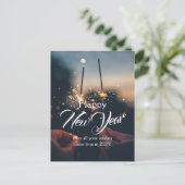 Bonne année Carte postale modifiable (Debout devant)
