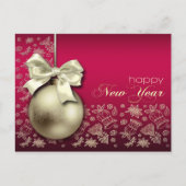 Bonne année. Cartes postales Noël Bauble (Devant)