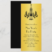 Bonne année Chandelier Invitation de la fête (Devant / Derrière)