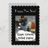 Bonne année (chat) Invitation de RoseWrites (Devant / Derrière)