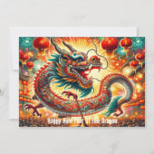 Bonne année chinoise de la carte Dragon (Devant)