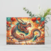 Bonne année chinoise de la carte Dragon (Debout devant)