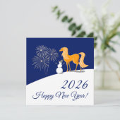 Bonne année chinoise de la carte Fire Horse 2026 (Debout devant)