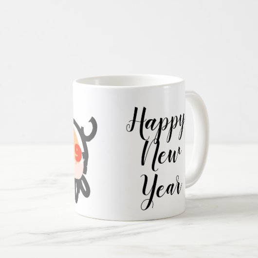 Bonne année chinoise de la Mug blanche 2019 (Devant droit)