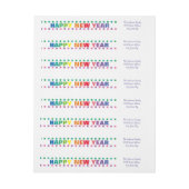 Bonne année d'arc-en-ciel - long étiquette de (Feuille)