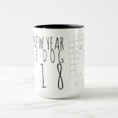 Bonne année du chien 2018 Mug (Centre)