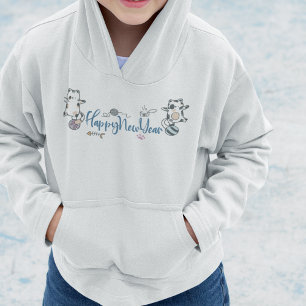 Bonne Année Entre Les Chatons Équilibré Sur Un Fil