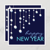 Bonne année Fête de Décoration Moderne Invitation (Devant / Derrière)