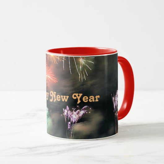 Bonne année, Feu d'artifice Spectaculaire, Mug (Devant droit)