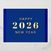 Bonne année Foil Foil Carte postale (Recto)