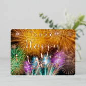 Bonne année Foyer Foil Carte de vacances (Debout devant)