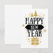 Bonne année // Fun Nouvel An Carte blanche (Devant / Derrière)