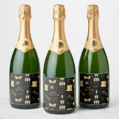 Bonne année GB Sparkling Wine Étiquette (Bouteilles)