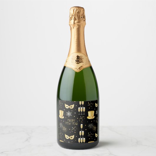 Bonne année GB Sparkling Wine Étiquette (Devant)
