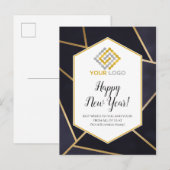 Bonne année Géométrique Logo Affaires Carte postal (Devant / Derrière)