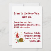 Bonne année ! Invitation à la fête de l'escargot a (Dos)
