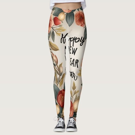 Bonne année Leggings Design (Devant)