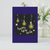 Bonne année Lightbulbs Invitations