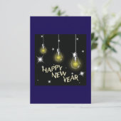 Bonne année Lightbulbs Invitations (Debout devant)