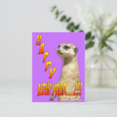 Bonne année Meerkat carte postale (Debout devant)