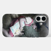 Bonne Année  meisje met pop Case-Mate iPhone Case (Achterkant (horizontaal))