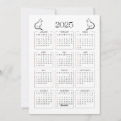 Bonne année MIAOU Carte de vœux de vacances avec (Dos)