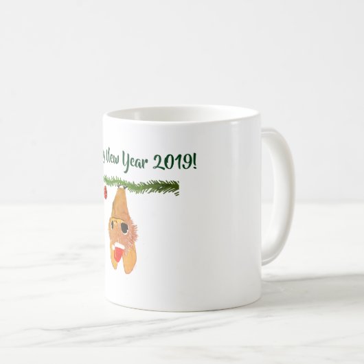 Bonne année, mignonne Bat Mug (Devant droit)
