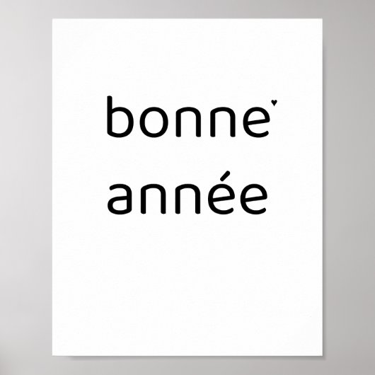Bonne année - minimalistic typography poster (Devant)