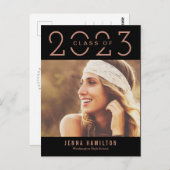 Bonne année MODIFIÉE COULEUR Graduation Carte post (Devant / Derrière)