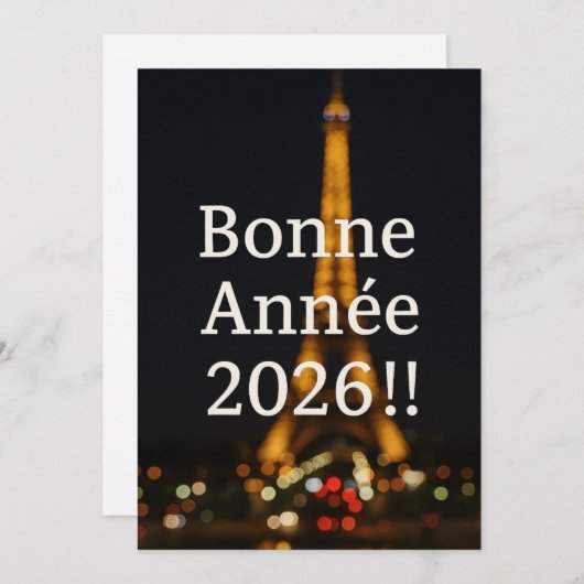 Bonne Annee/New Year's card Feestdagenkaart (Voorkant / Achterkant)